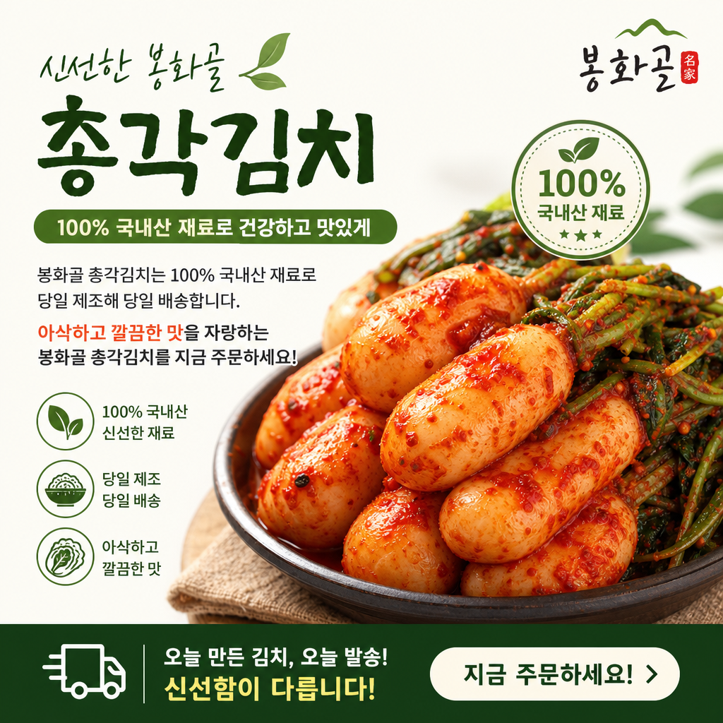 You are currently viewing 신선한 봉화골 총각김치 – 국내산 재료로 건강하고 맛있게